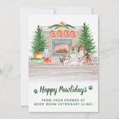 Dogs Cats Puppies Kittens Pet Business Kerstmis Feestdagenkaart (Voorkant)