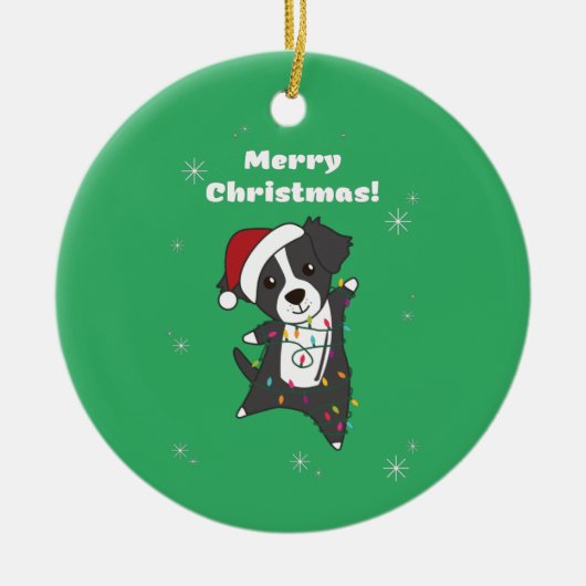 Dogs Ce Keramisch Ornament (Voorkant)