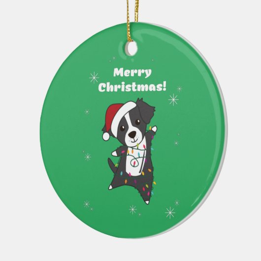 Dogs Ce Keramisch Ornament (Links)