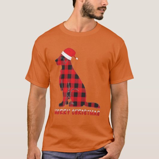 Dogs Christmas retro T-shirt (Voorkant)