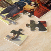  Dogs Circus Illustratie Art Oud Antiek Legpuzzel (Zijkant)