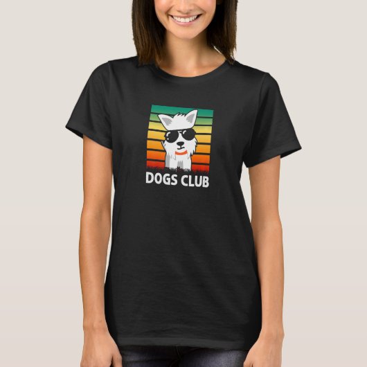 Dogs Club Westie West Highland Terrier Hondenras O T-shirt (Voorkant)