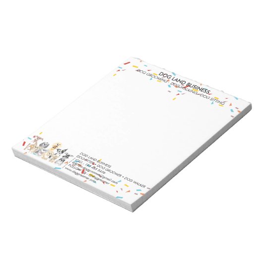 Dogs Confetti Geometric Notitieblok (Linkerzijde)