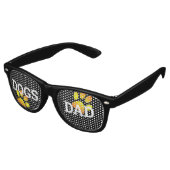 DOGS DAD retro Shades / Fun Party Sunbribril Retro Zonnebril (Gekanteld)