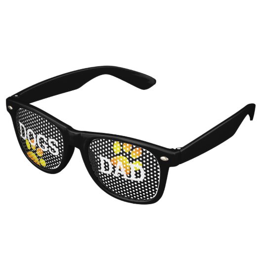 DOGS DAD retro Shades / Fun Party Sunbribril Retro Zonnebril (Gekanteld)