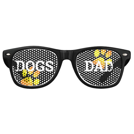 DOGS DAD retro Shades / Fun Party Sunbribril Retro Zonnebril (Voorkant)