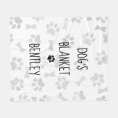 Dog's Deken Hondenkamer Decor Paw Prints Hondenlie (Voorkant (Horizontaal))