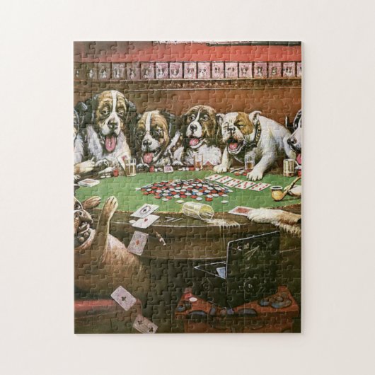 Dogs die poker sympathie spelen - Cassius Coolidge Legpuzzel (Verticaal)