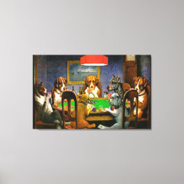 Dogs die poker Wall Art spelen Canvas Afdruk