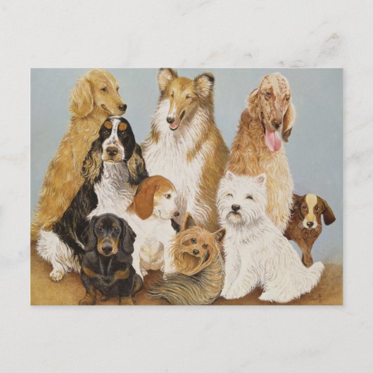 Dogs' Dinner Briefkaart (Voorkant)