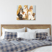 Dogs' Dinner Canvas Afdruk (Insitu (Slaapkamer))