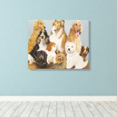 Dogs' Dinner Canvas Afdruk (Insitu (Houten vloer))