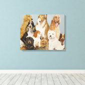 Dogs' Dinner Canvas Afdruk (Insitu (Houten vloer))