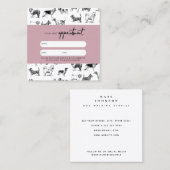  Dogs Dog Groomer Appointment Card Vierkante Visitekaartje (Voorkant / Achterkant)
