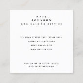  Dogs Dog Groomer Appointment Card Vierkante Visitekaartje (Achterkant)