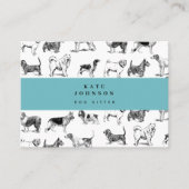  Dogs Dog Walker Sitter Visitekaartje (Voorkant)