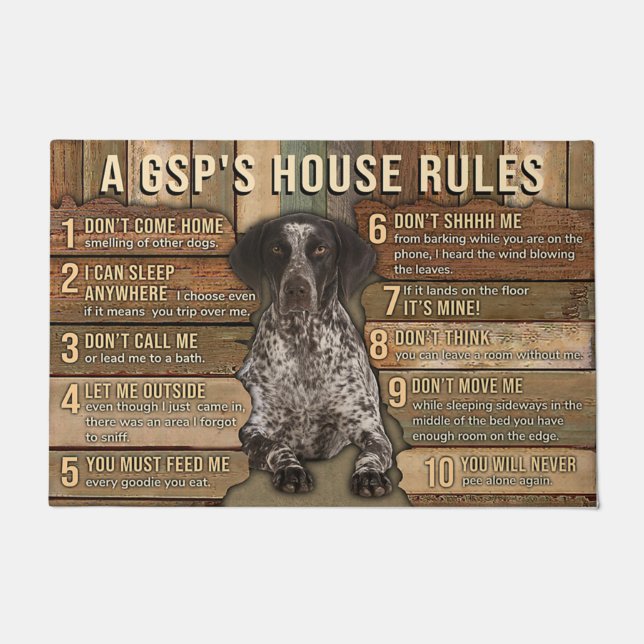Dogs Doormat, Funny Doormat, Funny Housewarming Deurmat (Voorkant)