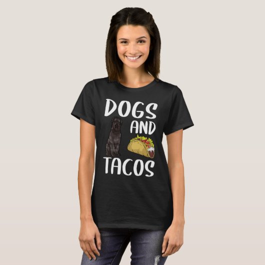 Dogs en Tacos Bouvier des Flandres Mexican Food T-shirt (Voorkant volledig)
