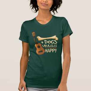 Dogs en Ukulele maken me Happy Novelty Gifts T-shirt