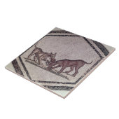 Dogs Fighting for a Bird, Roman, 2e eeuw ( Tegeltje (Zijkant)