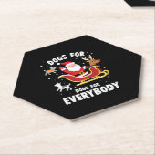 Dogs For Everybody Santa Funny Christmas Xmas (1) Kartonnen Onderzetters (Schuin)