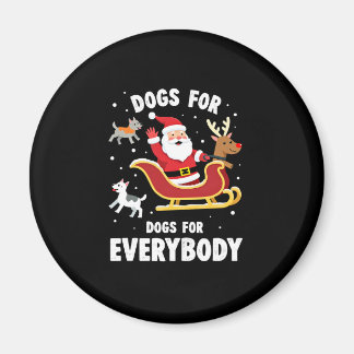 Dogs For Everybody Santa Funny Christmas Xmas (1) Magneet
