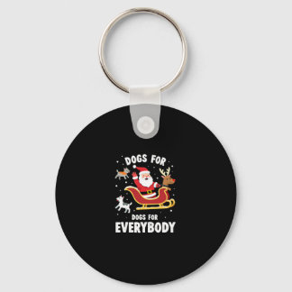 Dogs For Everybody Santa Funny Christmas Xmas (1) Sleutelhanger