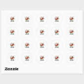 Dogs For Everybody Santa Funny Christmas Xmas (3) Ronde Sticker (Vel)