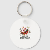 Dogs For Everybody Santa Funny Christmas Xmas (3) Sleutelhanger (Voorkant)