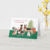 Dogs Funny Nieuwjaar 2023 Oude catastrofe Kaart (Gele Bloem)