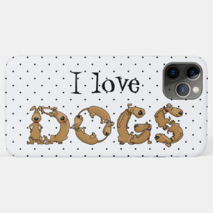 DOGS gespeld in Cute Funny Dog Letters Case-Mate iPhone Case