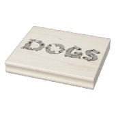 DOGS gespeld in Cute Funny Dog Letters Rubberstempel (Stempel)