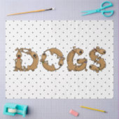 DOGS gespeld in Funny Cute Dog Letters Tissuepapier (Craft)