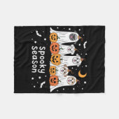 Dogs Ghosts Schattigee Dogs Verkleed als Ghost Fun Fleece Deken (Voorkant (Horizontaal))