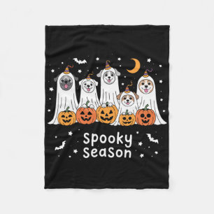 Dogs Ghosts Schattigee Dogs Verkleed als Ghost Fun Fleece Deken