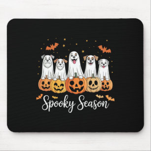 Dogs Ghosts Schattigee Dogs Verkleed als Ghost Fun Muismat