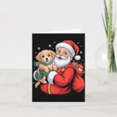 Dogs Golden Retriever Puppy Santa Christmas Funny  Kaart (Voorkant)