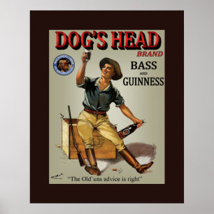 Dog's Head Bottling Co.~ Read Brothers Ltd. Londen Poster