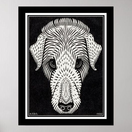 "Dogs Head" ca. 1920, van Julie de Graag Poster (Voorkant)