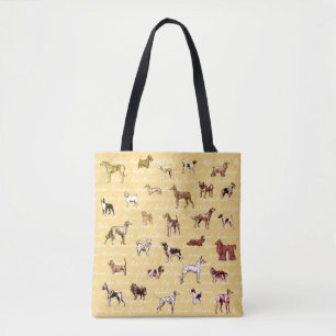  Dogs Illustration Bag Tote Bag