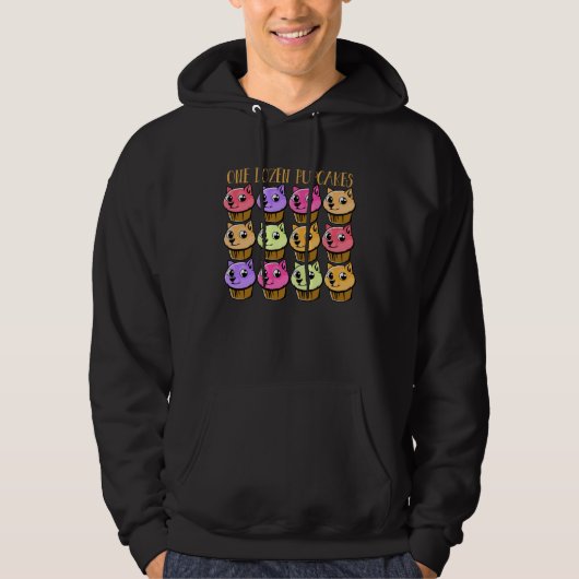 DOGS IN CUPCAKE ONE DOZEN PUP CAKES PUPPY CAKES HOODIE (Voorkant)