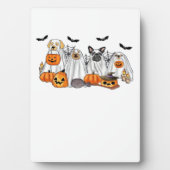 Dogs in Ghost Costumes Halloween Classic T-Shirt Fotoplaat (voorkant)
