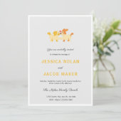 Dogs in Love Wedding Invitation Kaart (Staand voorkant)