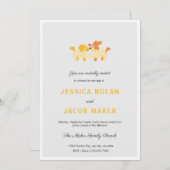 Dogs in Love Wedding Invitation Kaart (Voorkant / Achterkant)