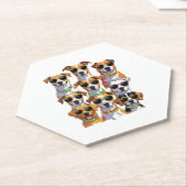 Dogs in sunglasses Paws Hydrated Kartonnen Onderzetters (Schuin)