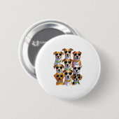 Dogs in sunglasses Paws Hydrated Ronde Button 5,7 Cm (Voorkant /achterkant)