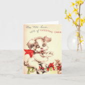  Dogs-Kaart voor kerstmis Kaart (Gele Bloem)