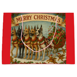 Dogs Lead The Way of Santa's Sleigh. Groot Cadeauzakje