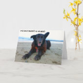 Dogs Leave PawPrints - Dog Greeting Card Kaart (Gele Bloem)