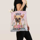 Dogs liegt nooit over Love Chihuahua Canvas tas (Dichtbij)